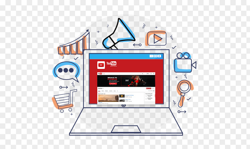 Youtube Cover Social Media Marketing Video Advertising PNG