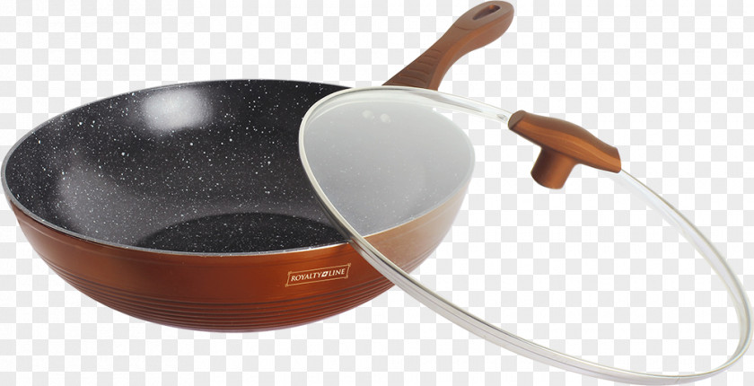 Metallic Copper Frying Pan Wok Cookware Tableware Tefal PNG
