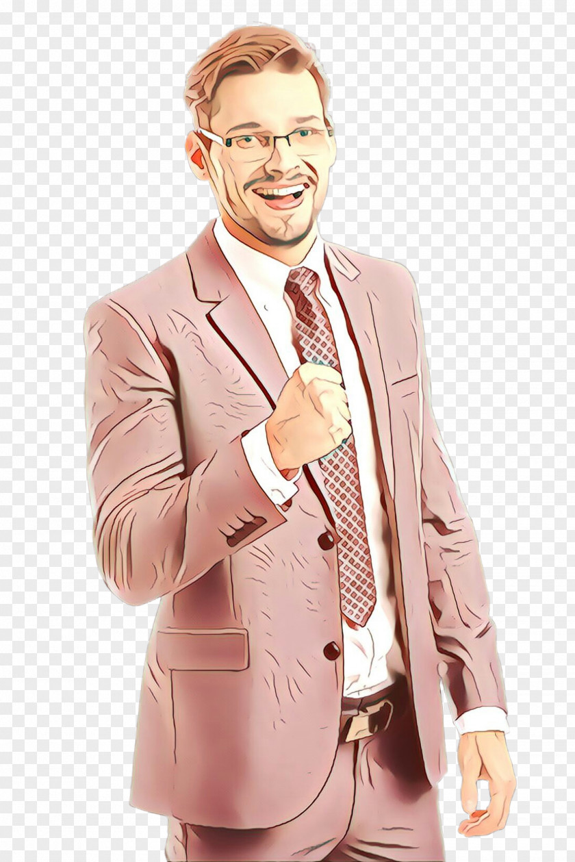 Peach Gentleman Pink Suit Clothing Outerwear Blazer PNG