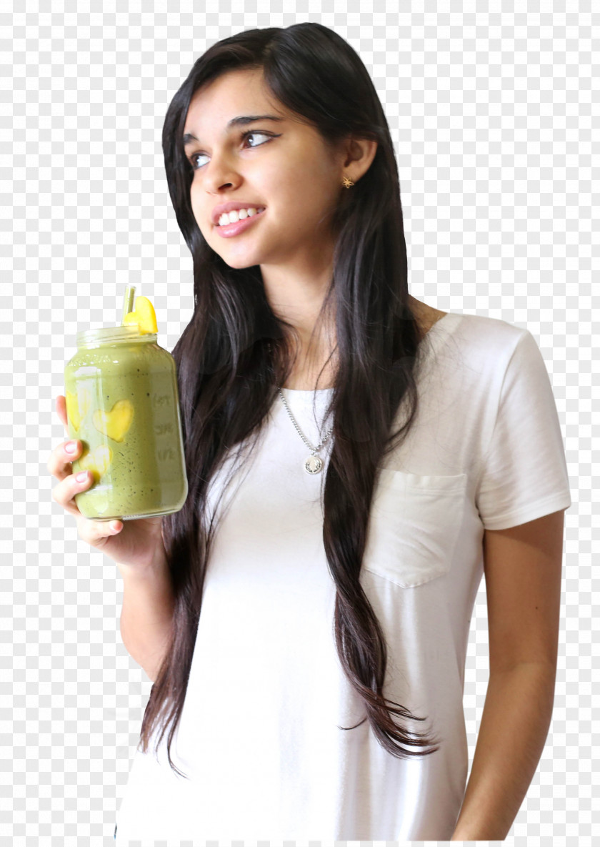 Drinking Juice Hair Coloring Black PNG