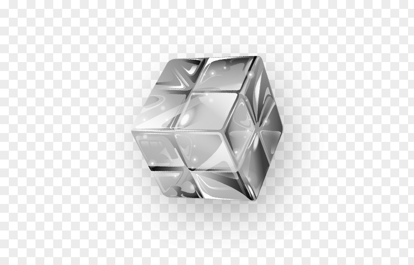 Gray Three-dimensional Cube Rubiks Space Solid Geometry PNG
