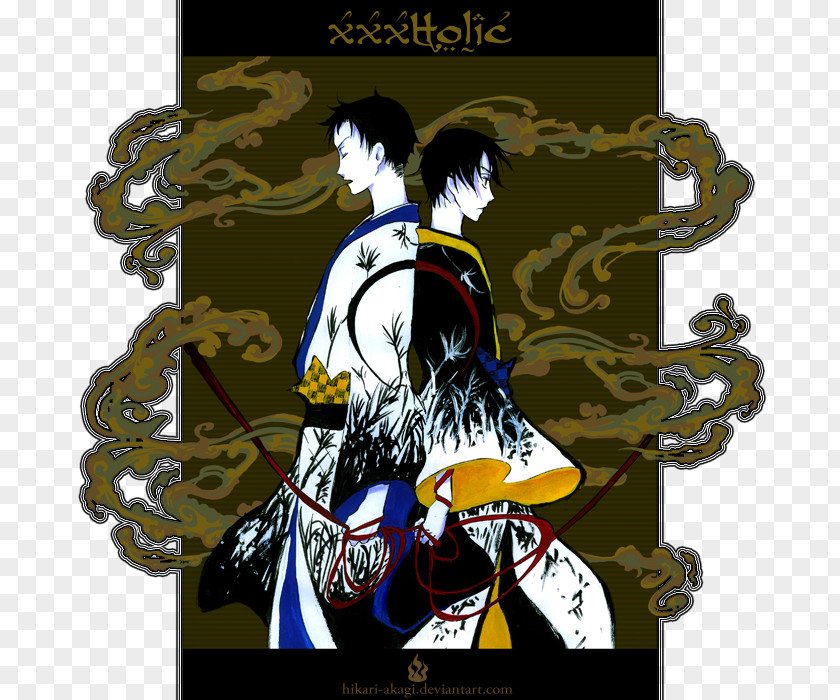 Painting Kimihiro Watanuki Shizuka Dōmeki Yuuko XxxHolic Clamp PNG