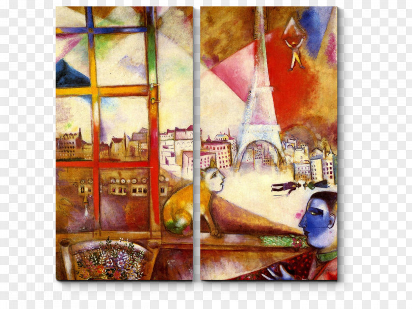 Painting Solomon R. Guggenheim Museum The Poet Reclining Paris Through Window In Artist's Studio PNG