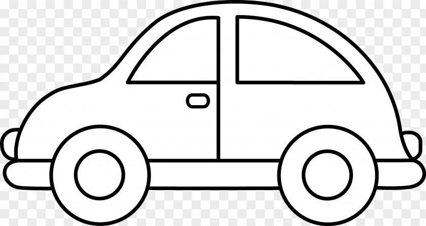 Cute Car Cliparts Black And White Clip Art PNG