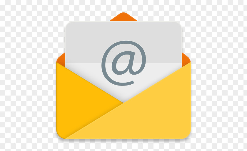 Email Angle Brand Material Yellow PNG