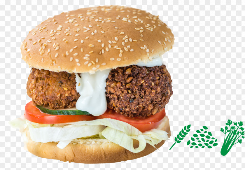 Pita Kebab Falafel Cheeseburger Veggie Burger Fast Food Slider PNG