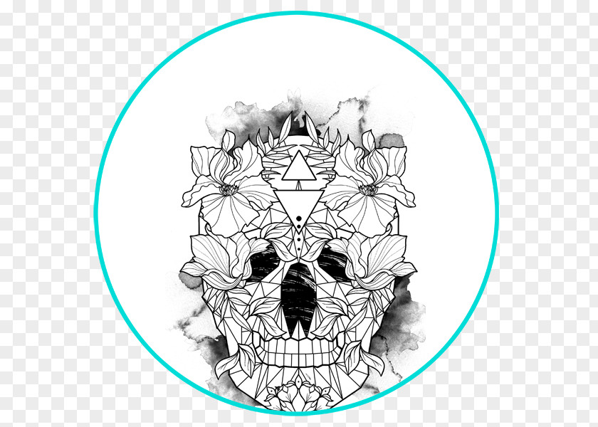 Skull Drawing Symmetry Visual Arts Illustration PNG
