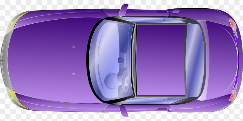 Top View Sports Car Violet Purple PNG