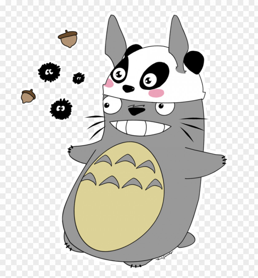 Totoro Giant Panda Cat Cartoon Drawing Fan Art PNG