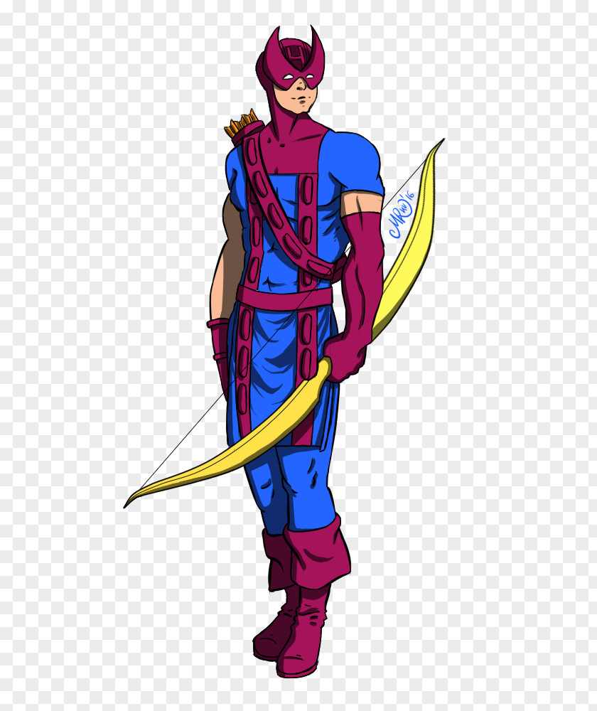 HAWKEYE COMICS Superhero Costume Design Clip Art PNG