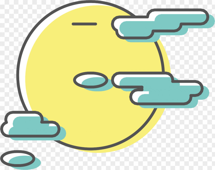 Moon Clouds Clip Art PNG