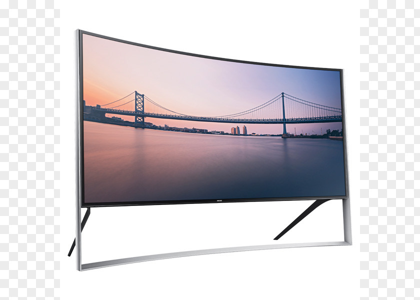 Samsung 4K Resolution Ultra-high-definition Television Curved Screen Smart TV PNG