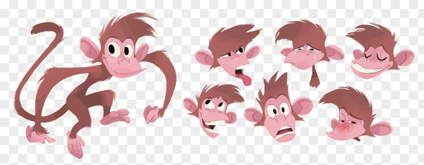 Vector Monkey Illustration PNG