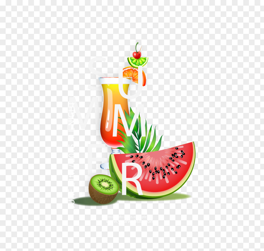 Vector Summer Time Watermelon Drink Euclidean PNG