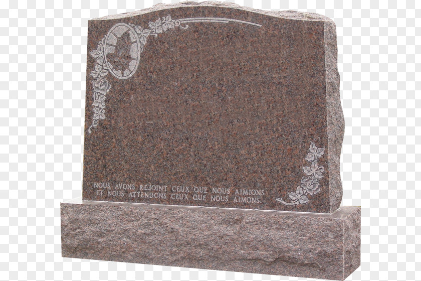 Finch Funeral Chapel Headstone Granite Memorial Brown PNG