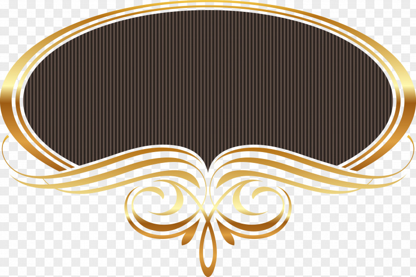 Golden European Pattern Edges PNG