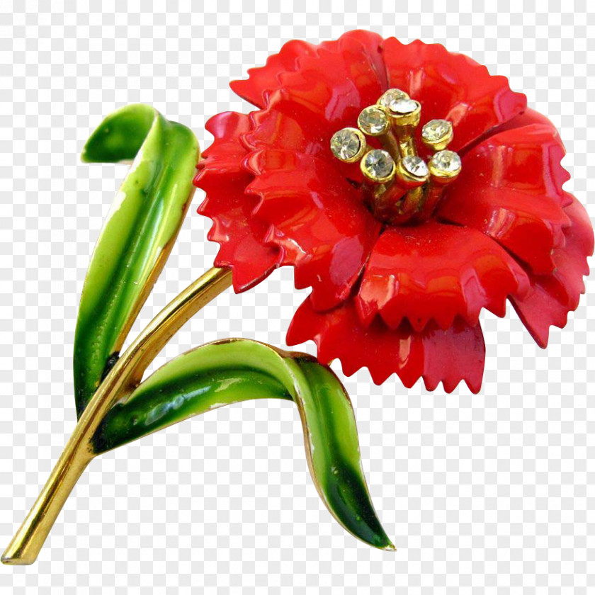 Red Carnations Cut Flowers Plant Stem Petal Flowering PNG