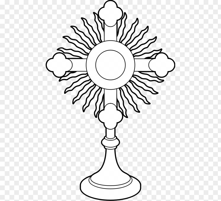 Monstrance Eucharist Sacraments Of The Catholic Church Coloring Book PNG