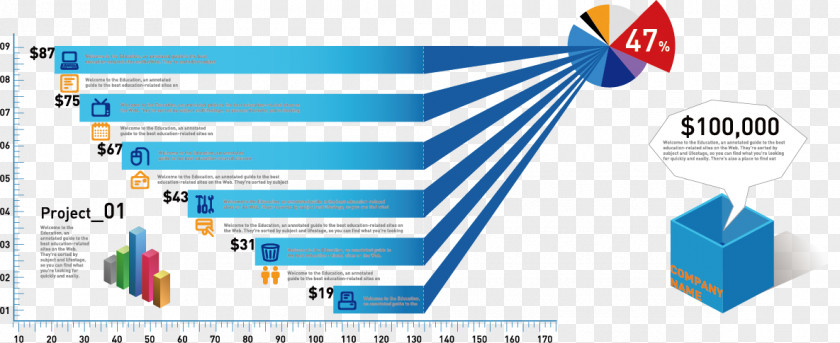 Vector Business Chart Graphic Design Template PNG