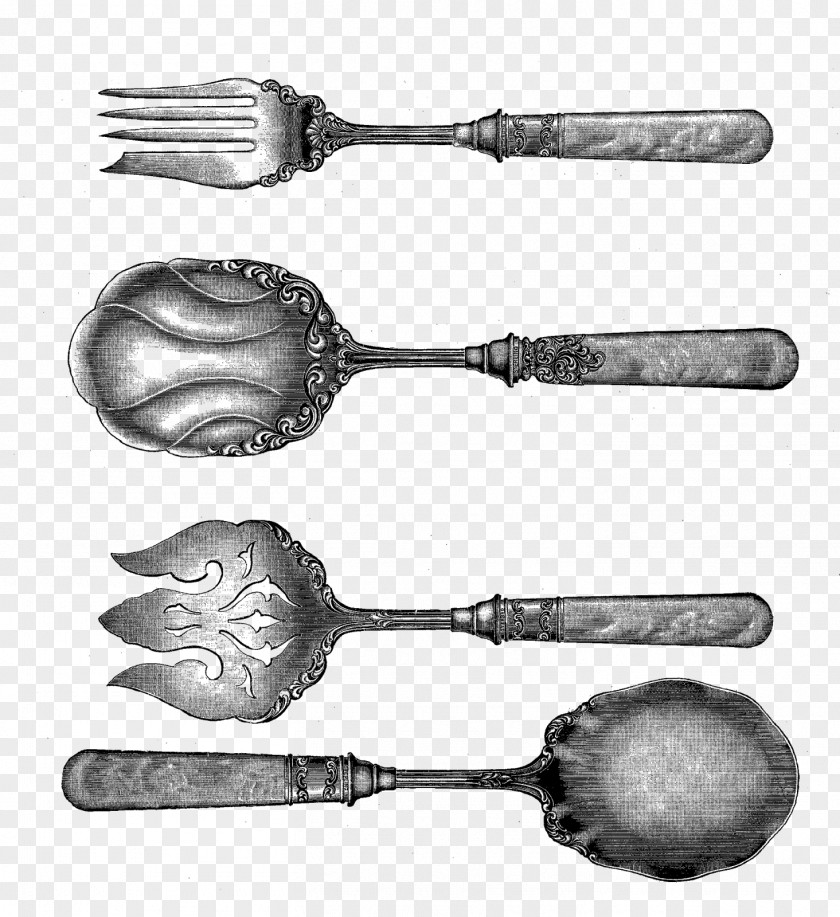 Fork And Knife Cutlery Kitchen Utensil Tableware Monochrome Photography PNG
