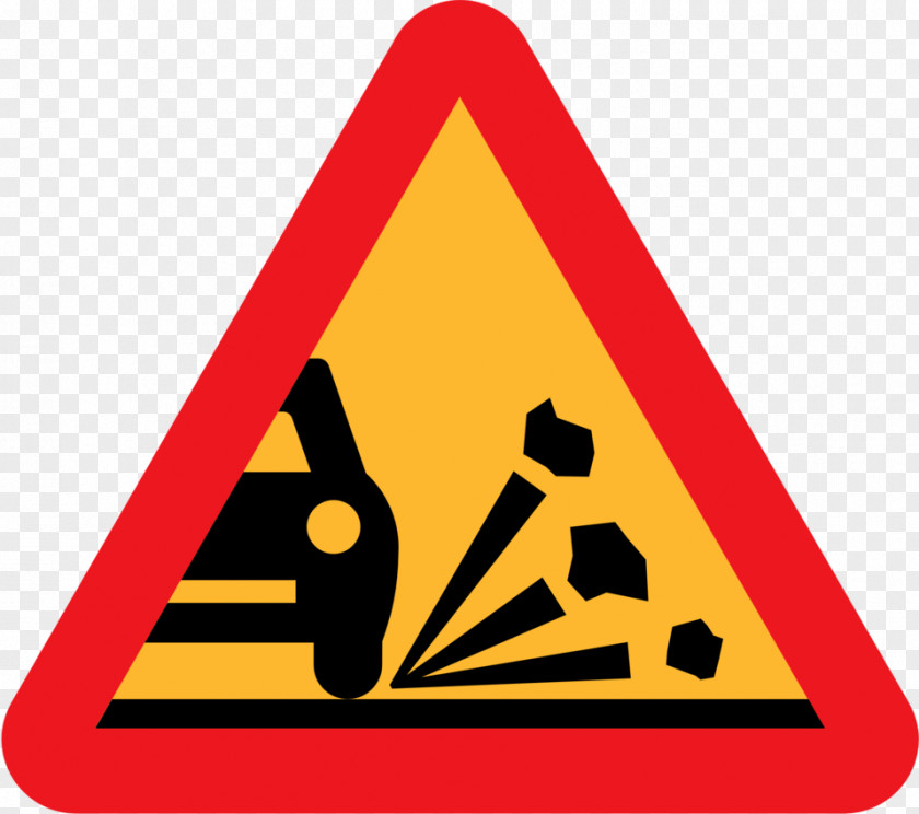 Traffic Signs Sign Loose Chippings Gravel Road Warning PNG