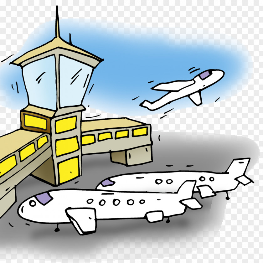 Aeroport Flyer Clip Art Image Airport Illustration PNG