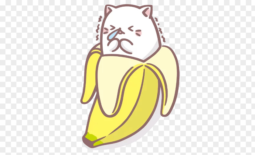 Cat Kitten Kawaii Banana Clip Art PNG