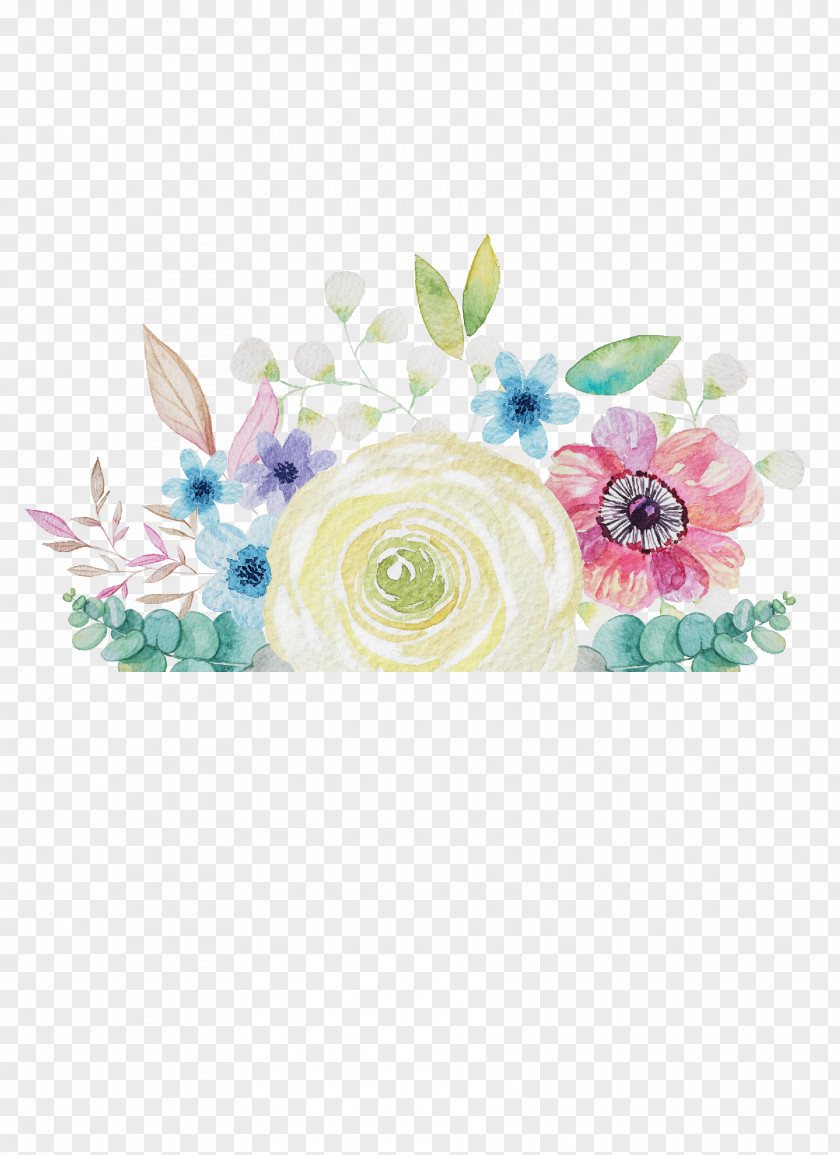 Chers Outline Watercolor Painting Flower Image Desktop Wallpaper Design PNG