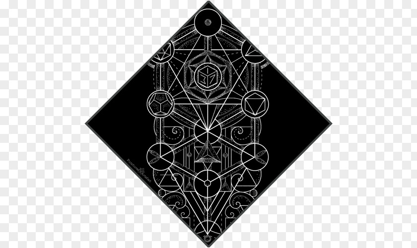 Sacred Geometry Symmetry Line White Black M Pattern PNG