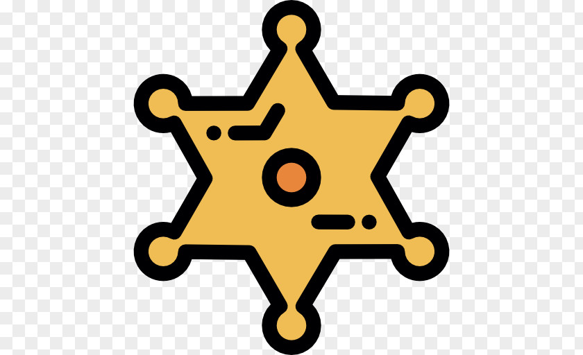 Sheriff American Frontier Cowboy Badge PNG