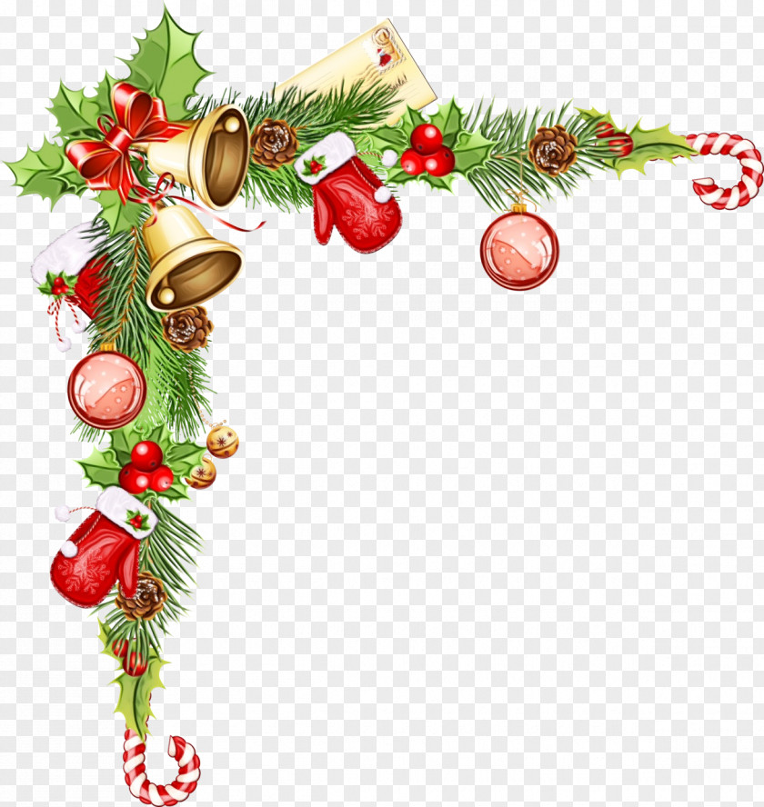 Twig Interior Design Christmas Tree Watercolor PNG