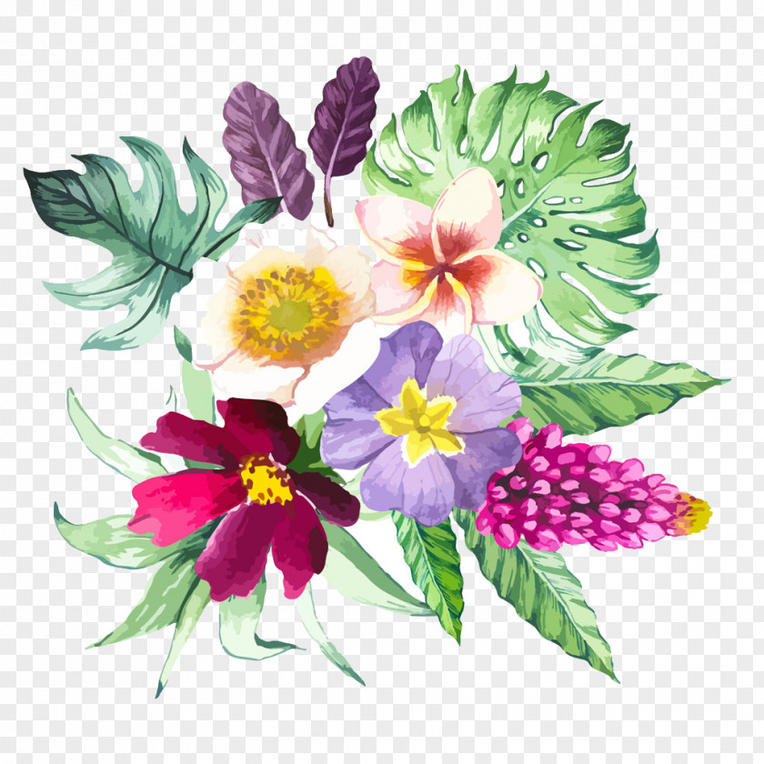 Watercolor Flowers Flower Painting PNG