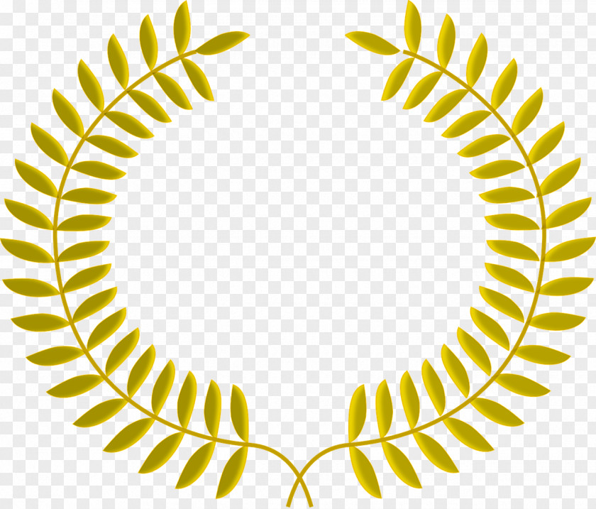 Wheat Laurel Wreath Wall Decal Bay PNG