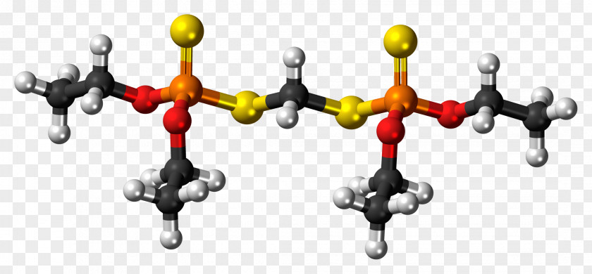 Insecticide Ethion Ball-and-stick Model Organophosphate Molecule PNG