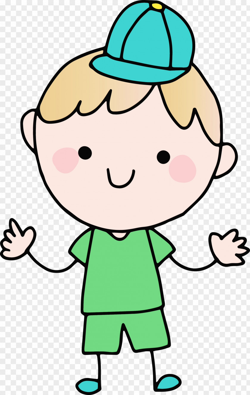 Character Cartoon Green Area Line PNG