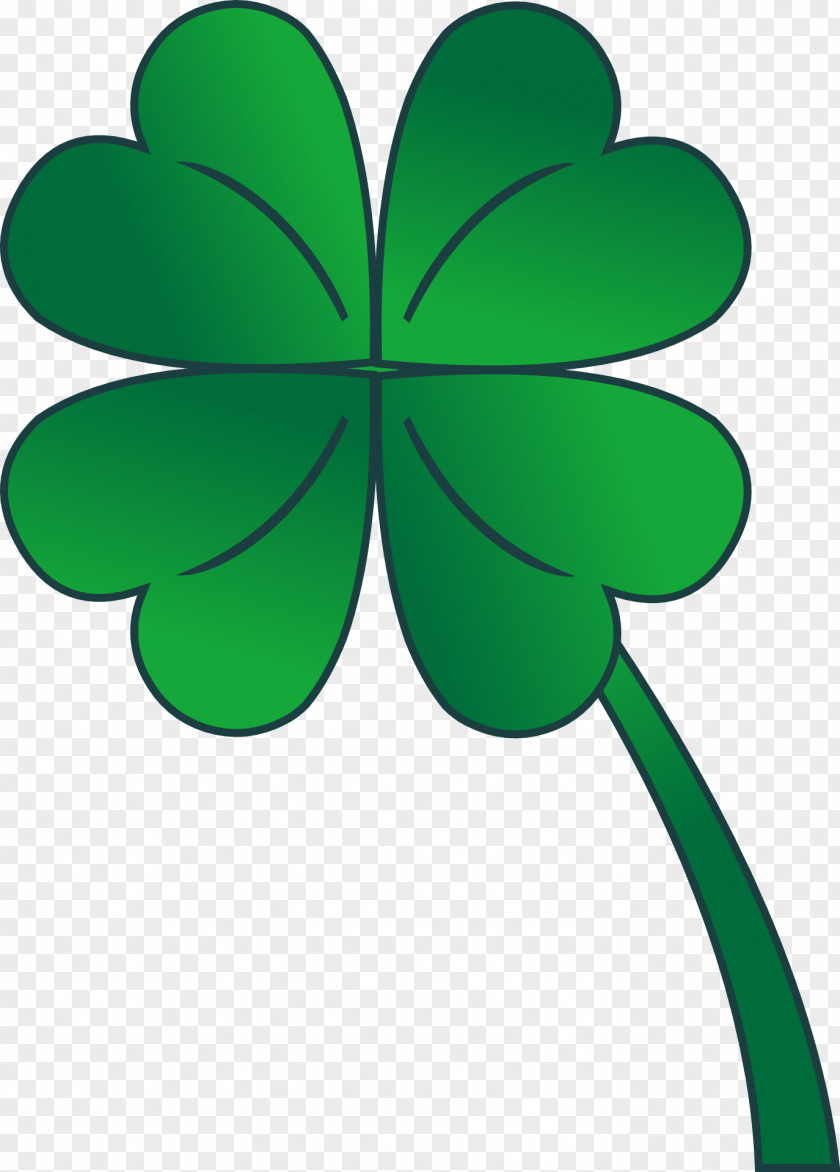 Green Clover Four-leaf Shamrock Saint Patricks Day Clip Art PNG