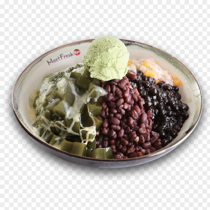 Matcha Tea Douhua Gelatin Dessert Taro Ball PNG