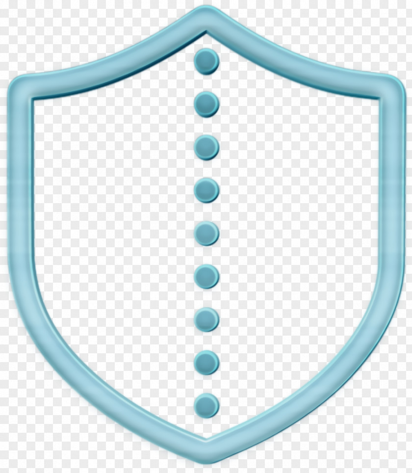 Security Icon Shield Dashed Elements PNG
