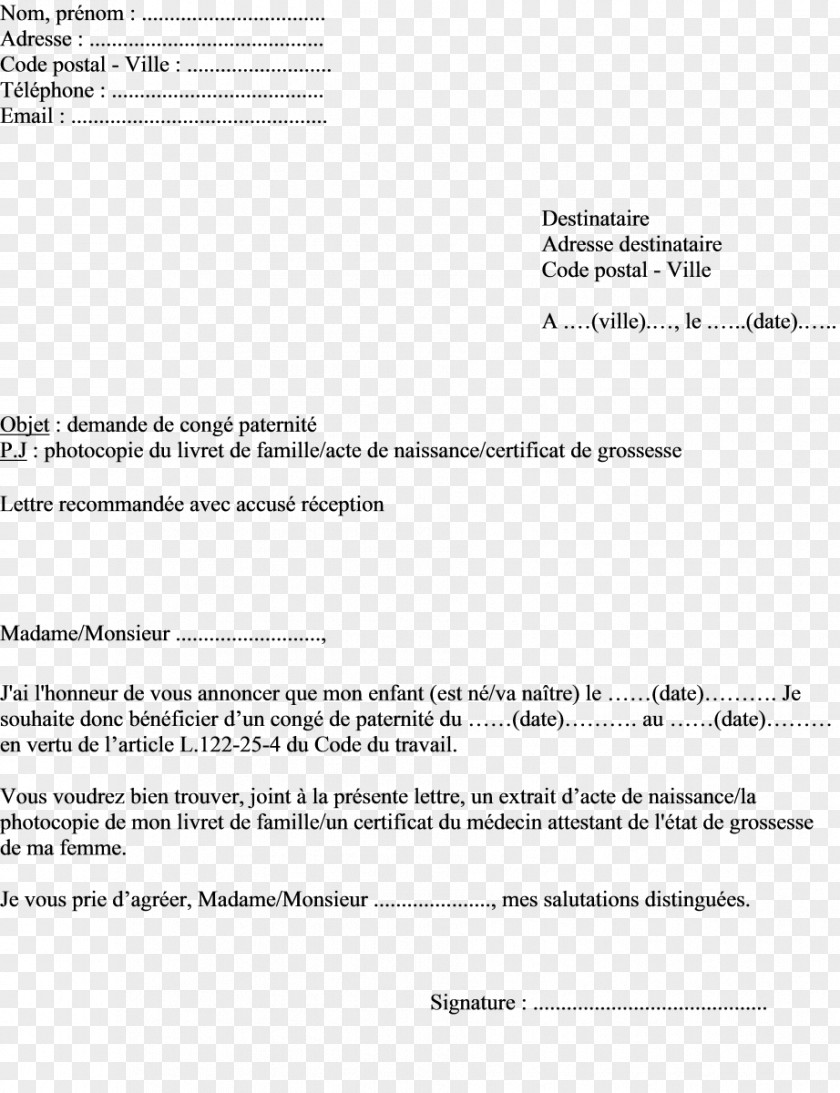 Tre Em Letter Lettre De Relance Contract Avis Réception Return Receipt PNG