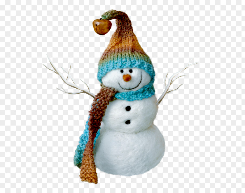Wearing A Hat And Scarf Snowman PNG