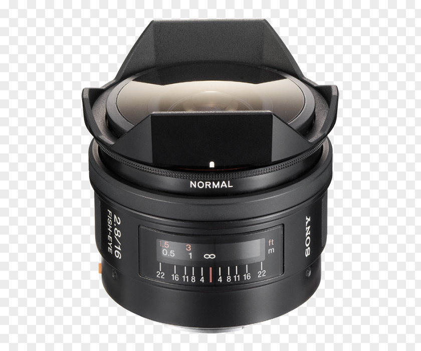 Sony E 16mm F2.8 α Fisheye Lens Camera Minolta A-mount System PNG