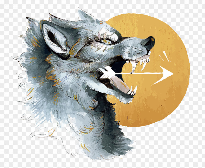 Vector Wolves Totem Gray Wolf Werewolf DeviantArt PNG
