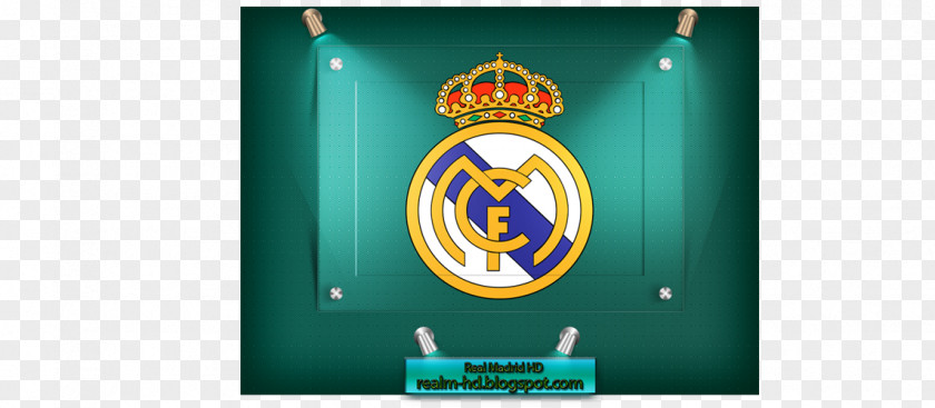 Computer Real Madrid C.F. Logo Teal Banner PNG
