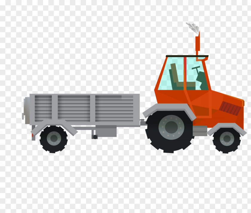 Farm Tractor Vector Euclidean PNG