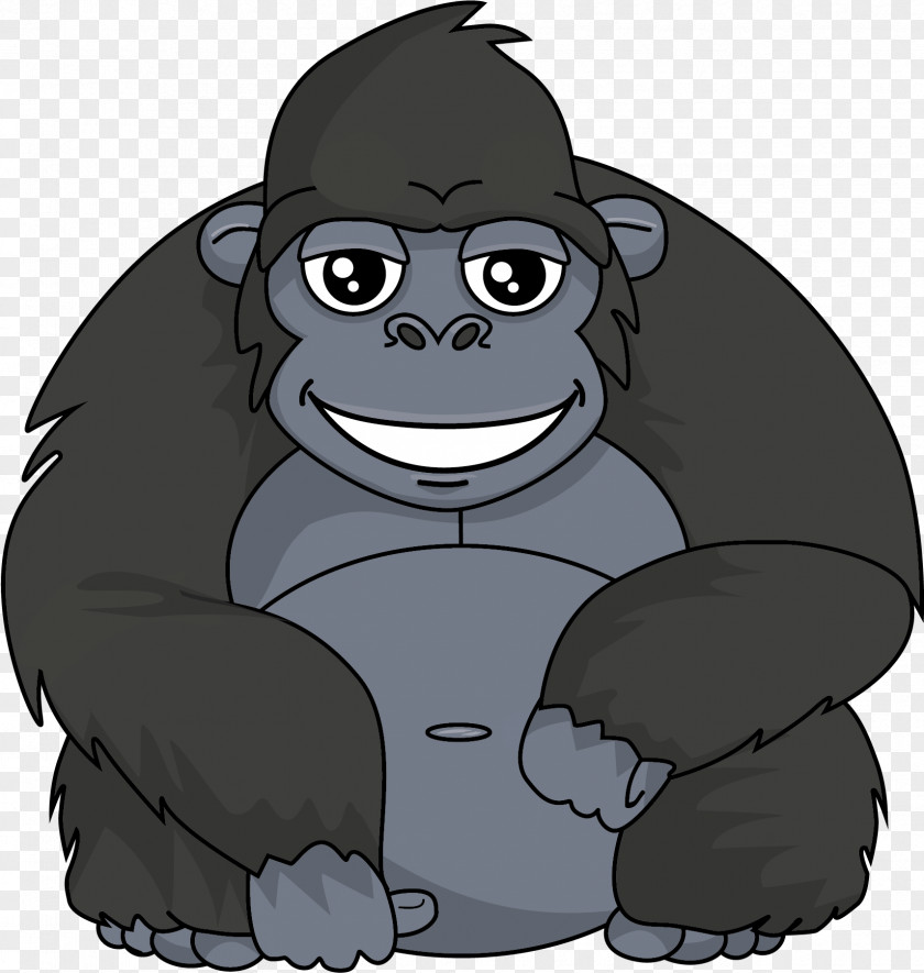 Free Gorilla Western Pan Drawing Clip Art PNG