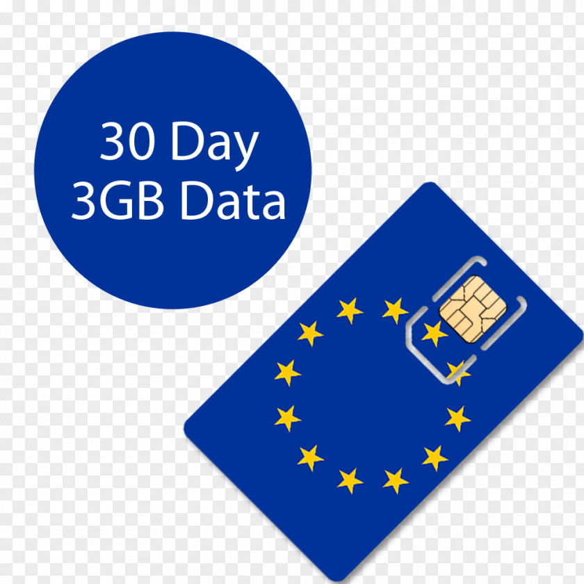SimCard Europe Subscriber Identity Module Prepay Mobile Phone Roaming 4G PNG