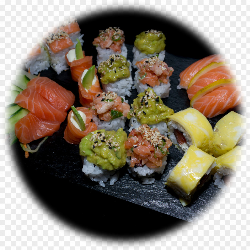 Sushi California Roll Sashimi Gimbap Smoked Salmon Vegetarian Cuisine PNG