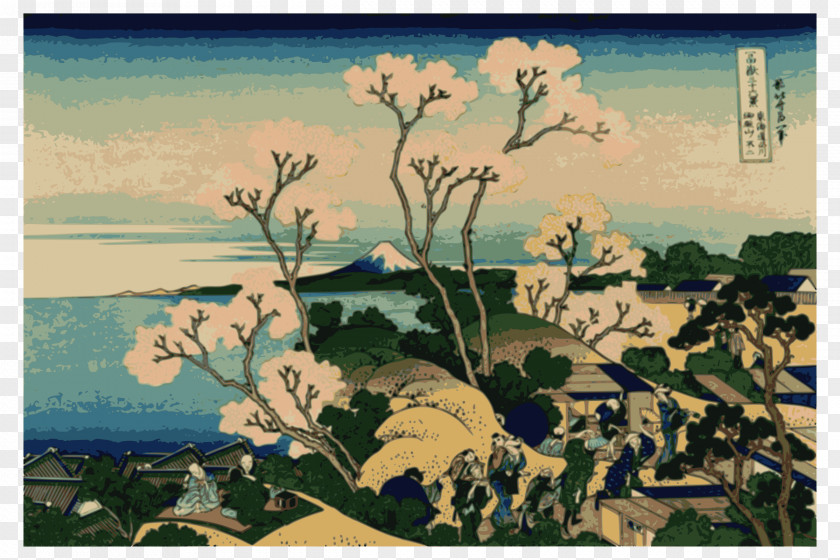 Thirty-six Views Of Mount Fuji The Great Wave Off Kanagawa Fine Wind PNG of off Wind, Clear Morning Hokusai Manga, fuji clipart PNG