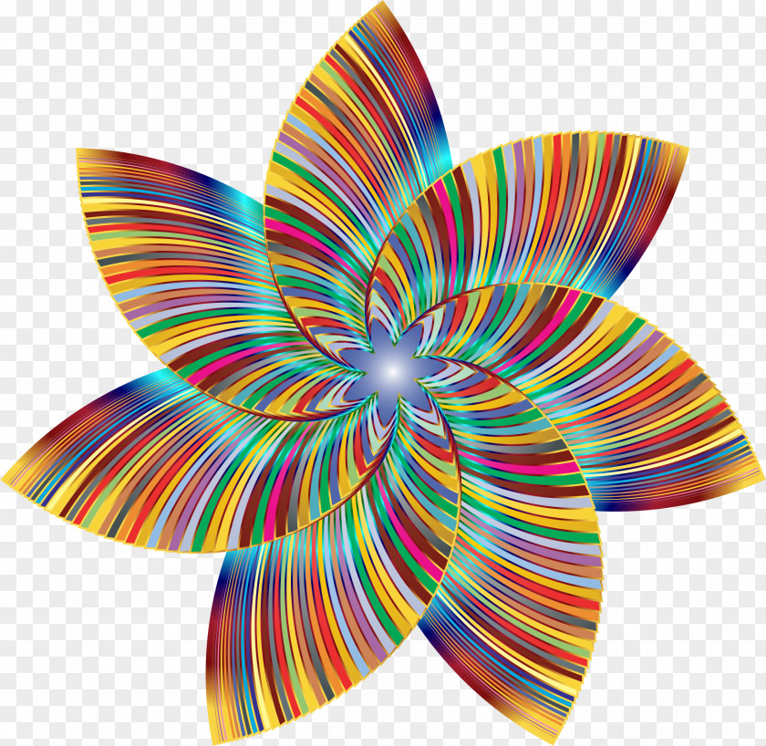 Art Line Color Flower Clip PNG