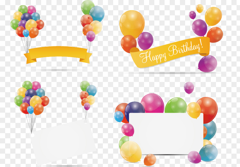 Birthday Banner Balloon Stock Illustration PNG
